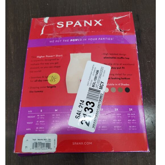 Spanx NEW (READ) Size Small Higher Power Short High-Waisted Seamless Shaper - Picture 7 of 8